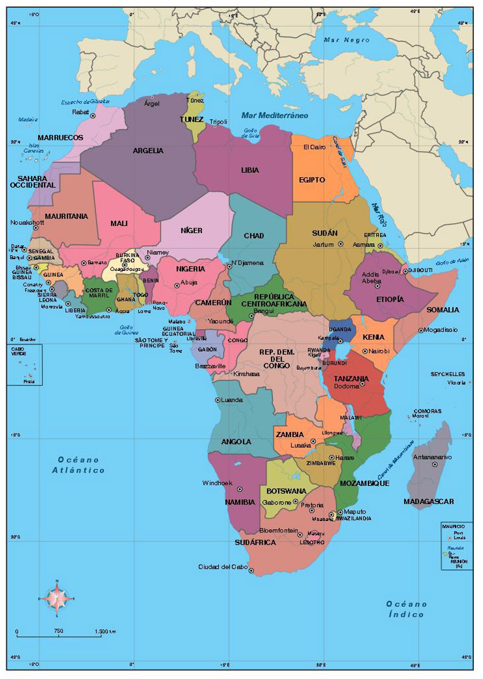 modern map of africa Modern Africa Info Map Amata Org modern map of africa